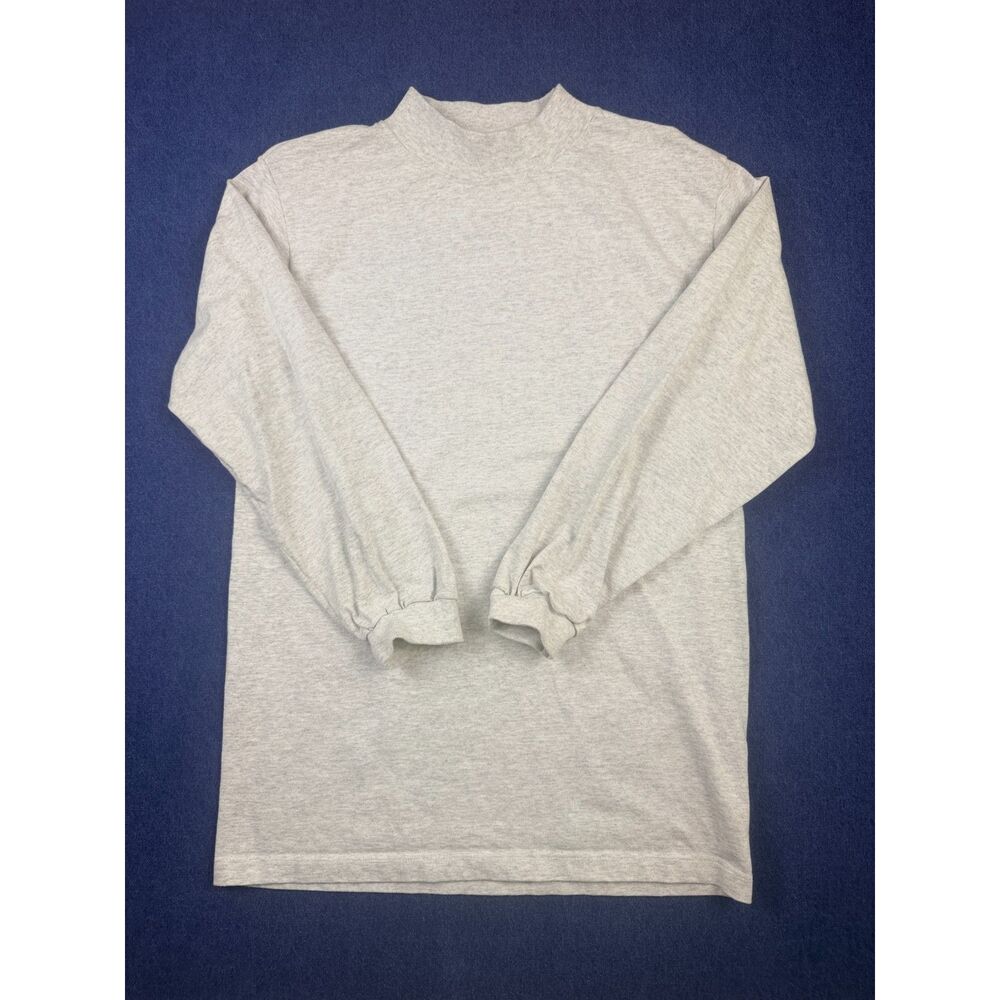 Vintage Cotton Exchange Men’s M Gray Mock Neck Long Sleeve USA Made Shirt